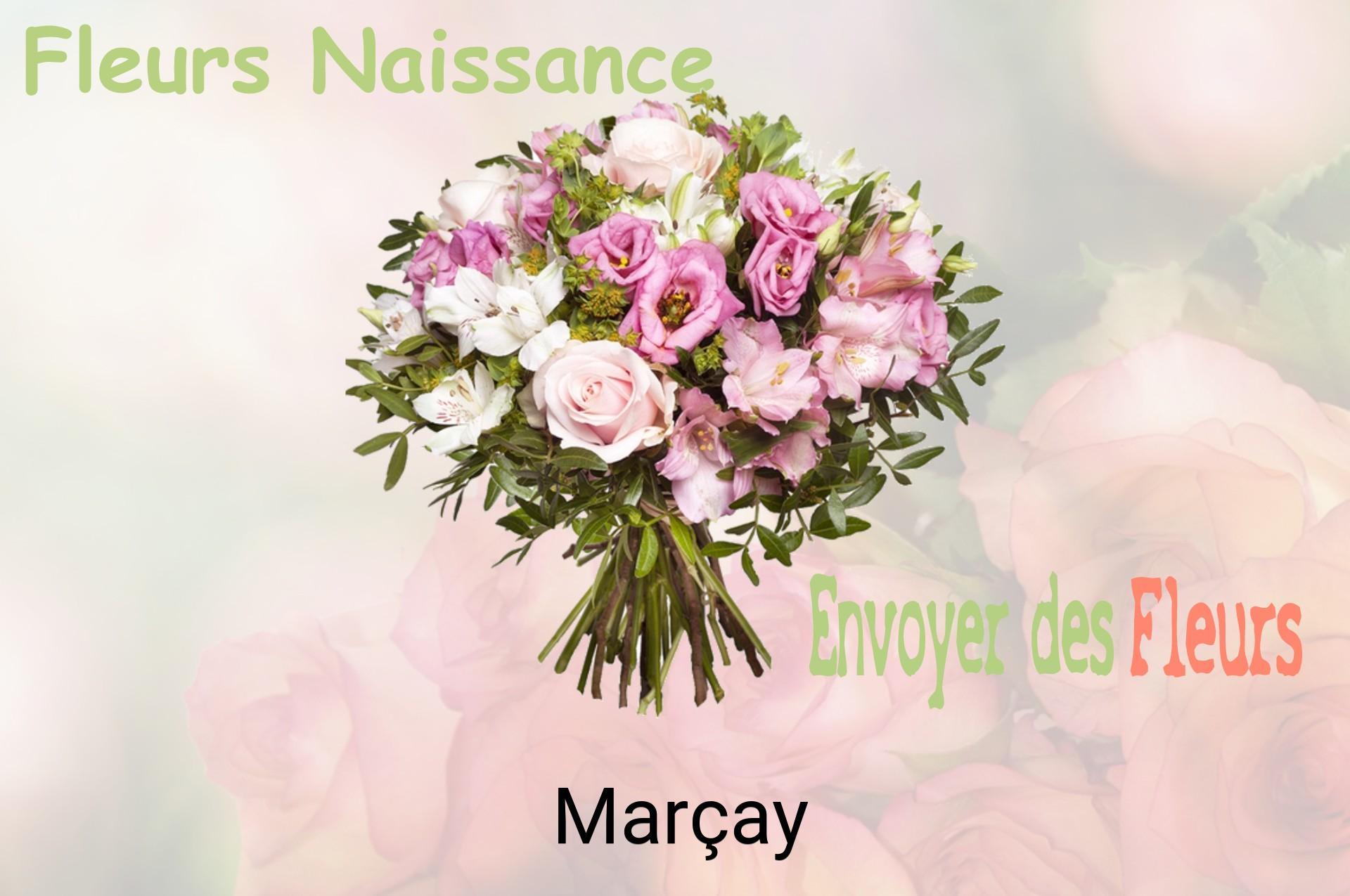 Bouquet de fleurs de naissance livré à Marçay